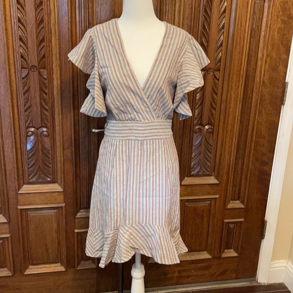 Robert Rodriguez Basia Metallic Striped Dress - Picture 6 of 11